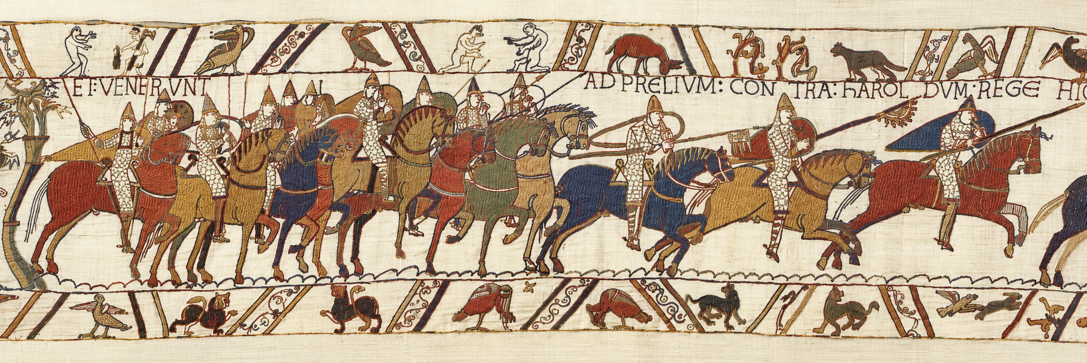 Cavaliers normands, illustration inspirée de la Tapisserie de Bayeux